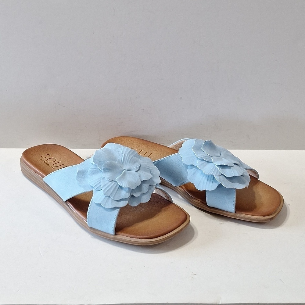 Soul Naturalizer (NEW) Light Blue Joyful Coquette Flower Comfort Sandals Size10